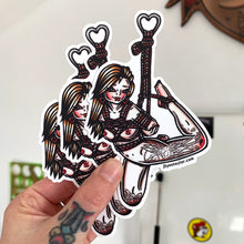 Load image into Gallery viewer, American traditional tattoo Heart Rope Shiabri Bondage Pinup watercolor Stickers.