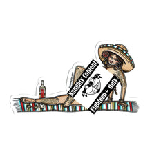 Load image into Gallery viewer, American traditional tattoo flash nude Maria Tequila Mexican Pinup watercolor sticker.