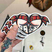Load image into Gallery viewer, American traditional tattoo flash Serape Scrunch Butt Booty Heart watercolor sticker.