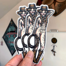 Load image into Gallery viewer, Rope Cowgirl Pinup sticker