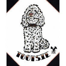 Load image into Gallery viewer, American traditional tattoo flash dog Pet Portrait watercolor painting commission.