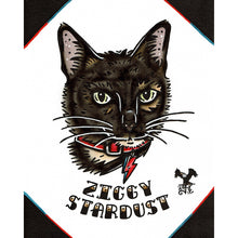 Load image into Gallery viewer, American traditional tattoo flash illustration Calico Cat Pet Portrait watercolor painting commission.