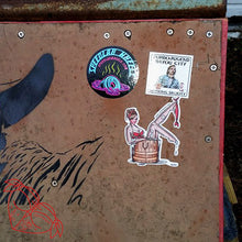 Load image into Gallery viewer, American traditional tattoo flash country barrel wash tub pinup watercolor sticker.