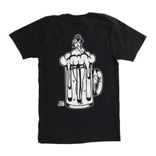 Load image into Gallery viewer, American traditional tattoo flash beer girl pinup tee.