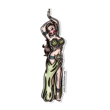 Load image into Gallery viewer, American traditional tattoo flash Belly Dancer Pinup watercolor sticker.