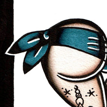 Load image into Gallery viewer, Blue Scrunch Butt Heart Original Painting