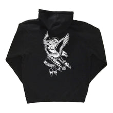 Load image into Gallery viewer, Tattoo style eagle and pinup hoodie.
