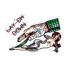 Load image into Gallery viewer, American traditional tattoo flash Pinstriping Pinup watercolor sticker.