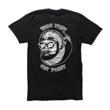 Load image into Gallery viewer, American Traditional tattoo flash Ride Fast Eat Pussy Biker Head T Shirt.