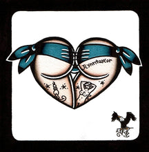Load image into Gallery viewer, Blue Scrunch Butt Heart Original Painting