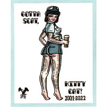 Load image into Gallery viewer, American Traditional tattoo flash Coast Guard Pinup commissioned watercolor painting.