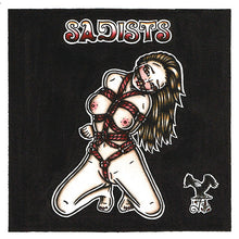 Load image into Gallery viewer, American Traditional tattoo flash Shibari Bondage Pinup commissioned watercolor painting.