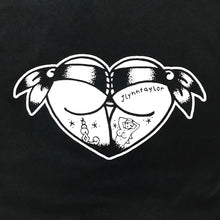 Load image into Gallery viewer, American traditional tattoo flash Booty Heart pinup tee.