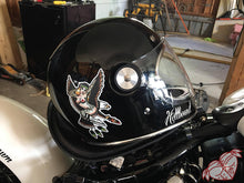 Load image into Gallery viewer, American traditional tattoo flash Illustration Eagle Skateboard Pinup watercolor sticker.