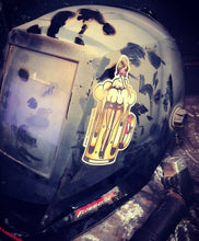 Load image into Gallery viewer, American traditional tattoo flash illustration Beer Pinup watercolor sticker.