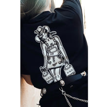 Load image into Gallery viewer, American traditional tattoo flash Moonshiner pinup tee.