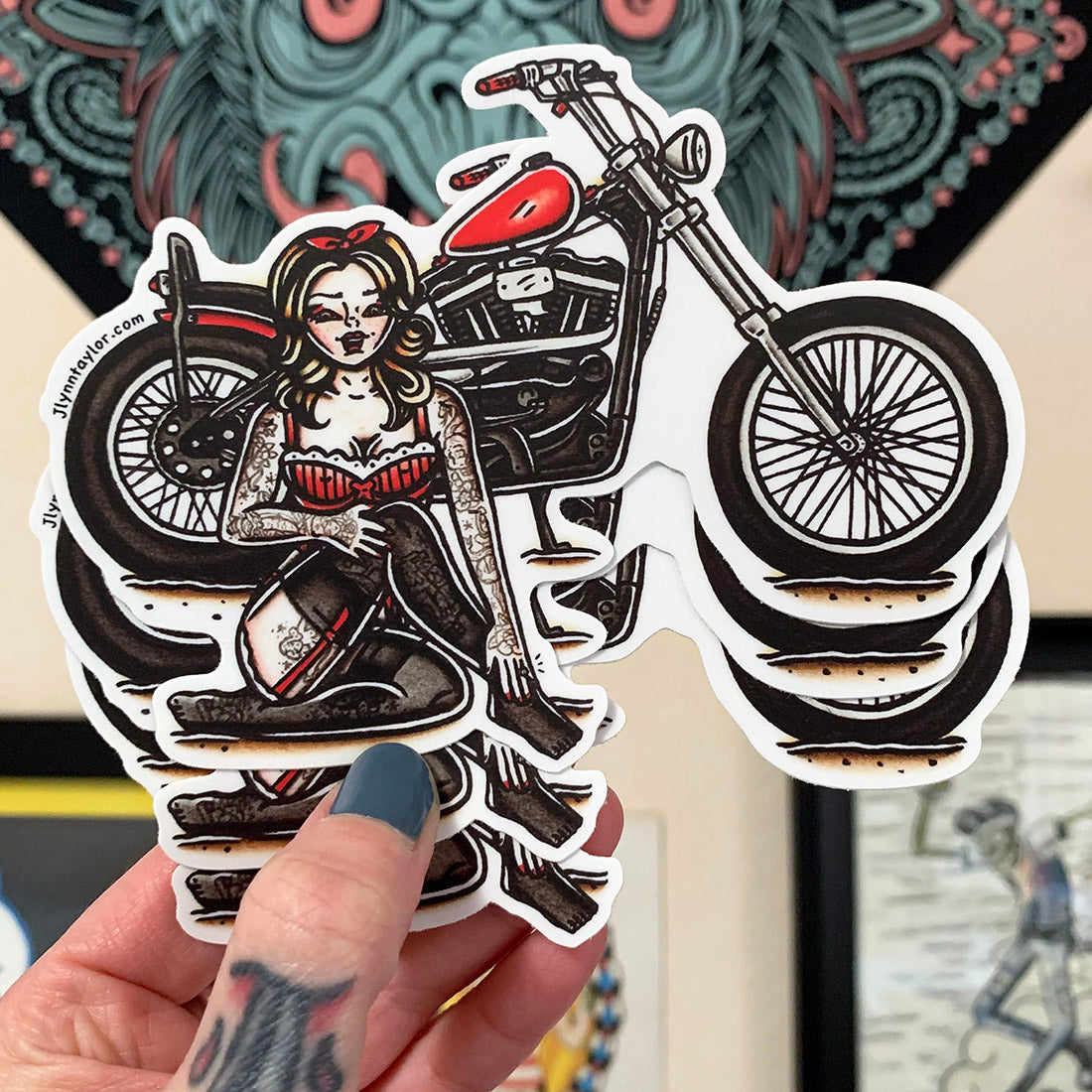 Iron 883 Sportster Pinup Sticker | Jlynntaylor, image size:1100x1100
