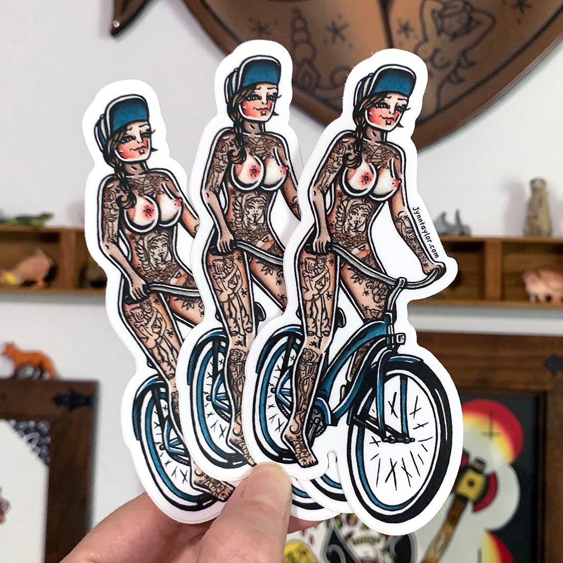 Droid Ride Nude Pinup Vinyl Sticker