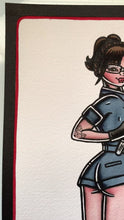 Load and play video in Gallery viewer, American traditional tattoo flash Auto Mechanic Pinup watercolor painting.
