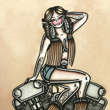 Load image into Gallery viewer, Knucklehead Engine Pinup Print
