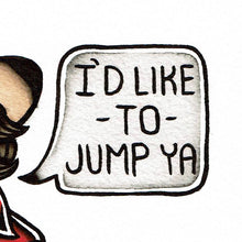 Load image into Gallery viewer, Smokey and the Bandit Frog tattoo flash painting.
