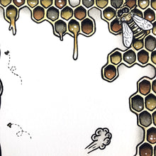 Load image into Gallery viewer, American traditional tattoo flash sexy beekeeper pinup prints.
