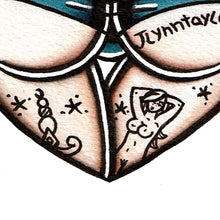 Load image into Gallery viewer, Blue Scrunch Butt Heart Original Painting

