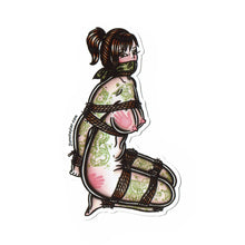 Load image into Gallery viewer, American traditional tattoo flash Bondage Smack Pinup watercolor sticker.
