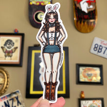Load image into Gallery viewer, American Traditional tattoo flash sexy playboy bunny pinup sticker.
