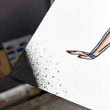 Load image into Gallery viewer, American Traditional tattoo flash sexy traditional tassel burlesque pinup spitshade painting.
