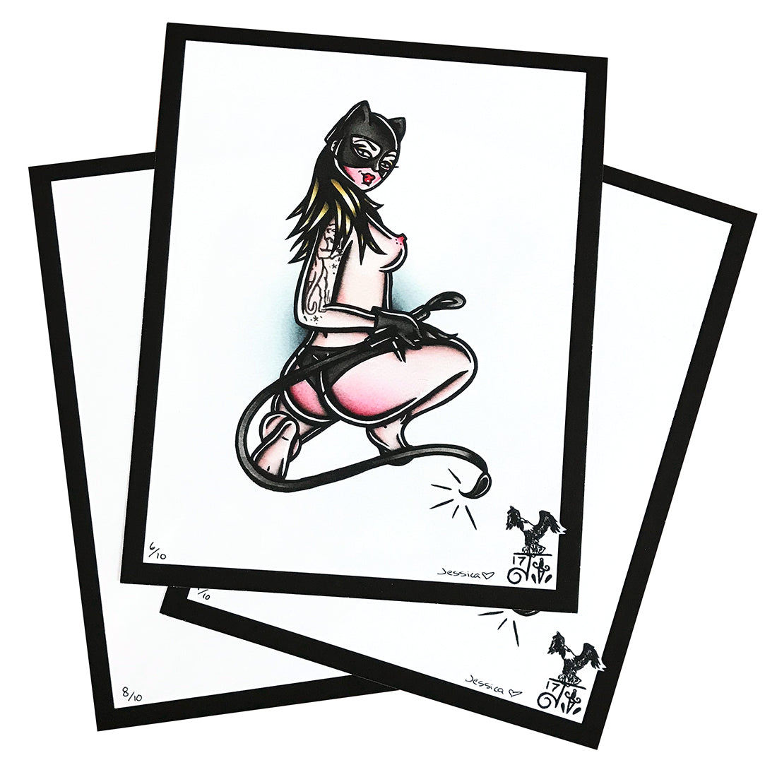 Cat Lady Pinup Print