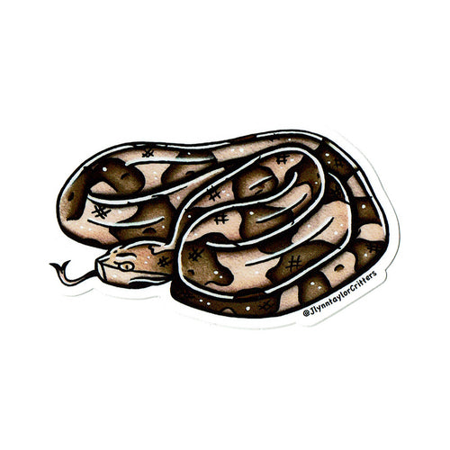 American traditional tattoo flash Copperhead Snake sticker.