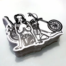 Load image into Gallery viewer, Easy Rider Pinup Scrimshaw Sticker
