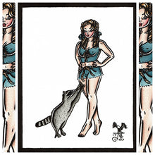 Load image into Gallery viewer, American Traditional tattoo flash sexy Elly May Clampett Hillybilly pinup spitshade painting.
