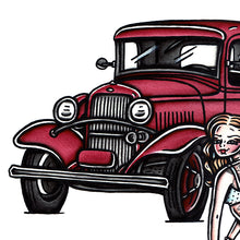 Load image into Gallery viewer, Ford Model A Pickup Pinup Original Painting
