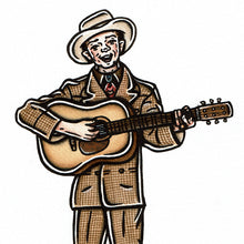 Load image into Gallery viewer, American traditional tattoo flash Hank Williams original watercolor painting.
