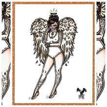 Load image into Gallery viewer, American Traditional Tattoo Flash Angel Pinup Painting.
