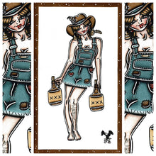Load image into Gallery viewer, American Traditional Moonshiner Pinup painting.
