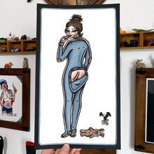 Load image into Gallery viewer, Drop Seat Pajamas Pinup Original Painting
