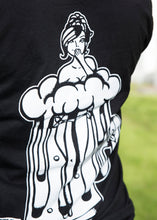 Load image into Gallery viewer, American traditional tattoo flash beer girl pinup tee.
