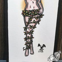 Load image into Gallery viewer, American Traditional tattoo flash sexy Poison Ivy pinup spitshade painting.
