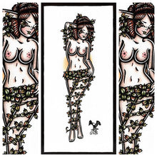 Load image into Gallery viewer, American Traditional tattoo flash sexy Poison Ivy pinup spitshade painting.
