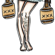 Load image into Gallery viewer, American Traditional Moonshiner Pinup painting.
