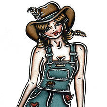Load image into Gallery viewer, American Traditional Moonshiner Pinup painting.
