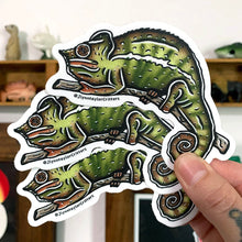 Load image into Gallery viewer, American traditional tattoo flash Panther Chameleon vinyl sticker.
