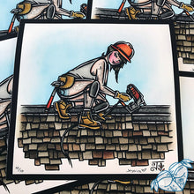 Load image into Gallery viewer, Roofer Pinup Print

