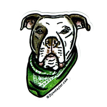 Load image into Gallery viewer, American traditional tattoo flash American Bully watercolor sticker.
