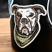 Load image into Gallery viewer, American traditional tattoo flash American Bully watercolor sticker.
