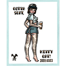Load image into Gallery viewer, American Traditional tattoo flash Coast Guard Pinup commissioned watercolor painting.

