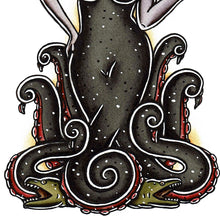 Load image into Gallery viewer, American Traditional Ursula Pinup Tattoo Flash painting.
